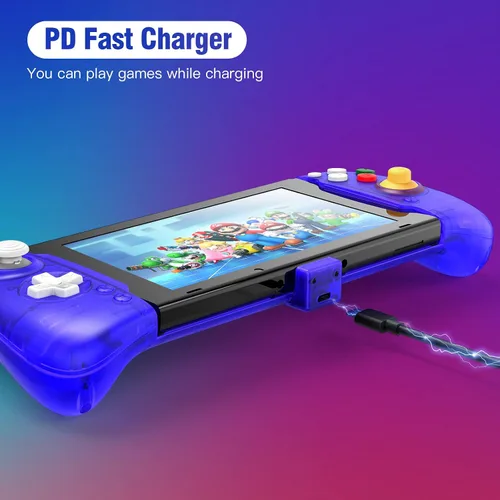 Vista 7 de Retroflag - Controlador de mano con interruptor sin deriva Controlador Pro de almohadilla dividida con palanca de mando de efecto pasillo, Joypad