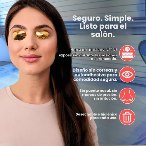 Vista 2 de Conos desechables de protección ocular HeeStar para cama de bronceado solar
