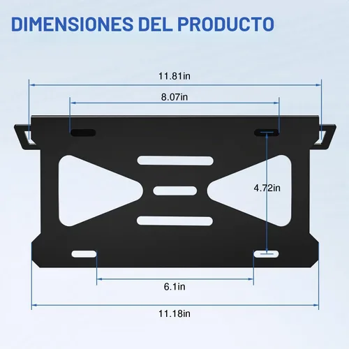 Vista 2 de Nilight Soporte de placa frontal para Ford Bronco de 2/4 puertas 2021 2022 2023 2024 2025 Soporte de montaje de placa de matrícula de acero