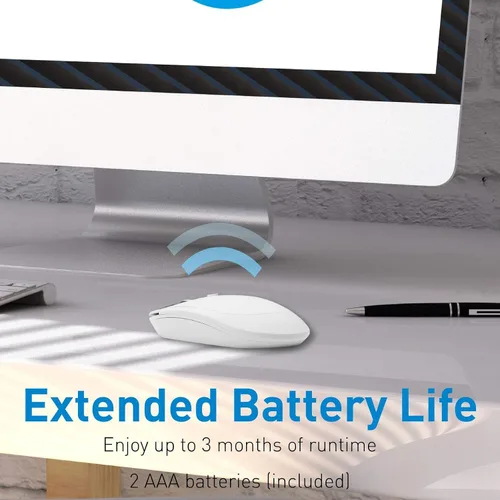 Vista 7 de Macally Bloc de números inalámbrico para Mac y PC y un mouse inalámbrico Bluetooth, funciona con números de manera más eficiente