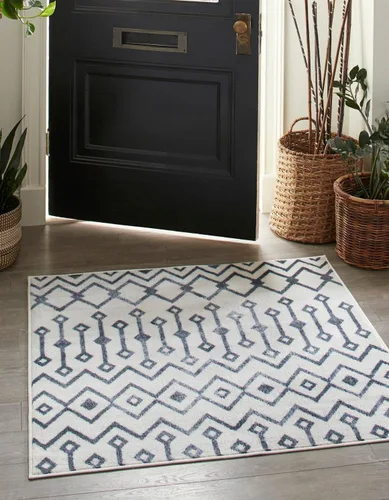 Vista 39 de Unique Loom Bohemian Trellis Collection - Alfombra rectangular de 2 x 3 pies 1 pulgada, color rosa polvoriento/marfil