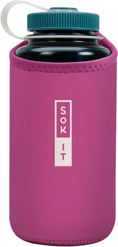 Vista 30 de Sok It BotlSok Funda para botella de agua con cubierta de neopreno aislante (Floral abstracto, se ajusta a CamelBak o Nalgene de 12 onzas)