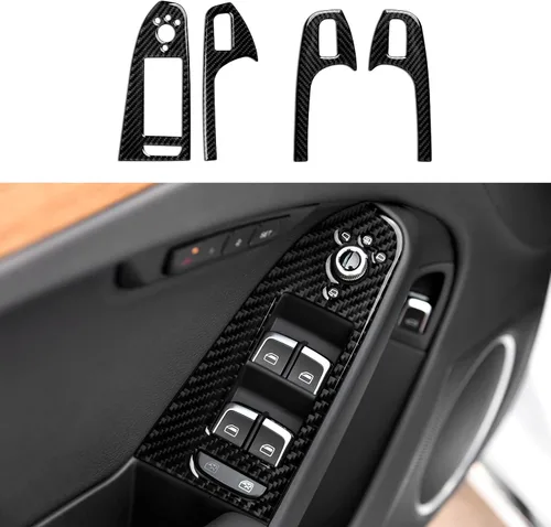 Vista 16 de Adhesivos para panel de CD de aire acondicionado para Audi A4 A5 S4 S5 RS4 RS5 Q5 accesorios de fibra de carbono interior pegatinas, estilo B