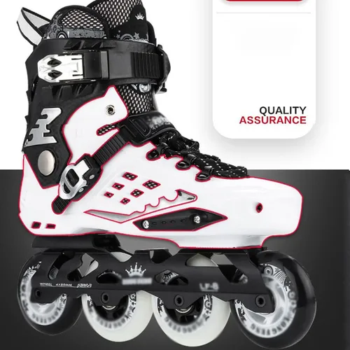 Vista 4 de Patines de ruedas – Patines profesionales en línea para hombres y mujeres, cuchillas ajustables de una sola fila, patines de fibra de carbono