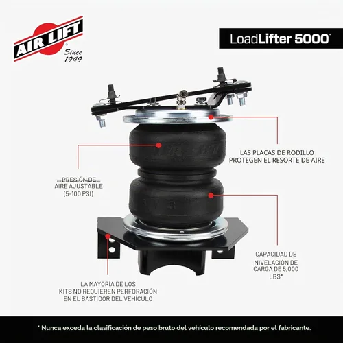 Vista 5 de Kit de suspensión con resorte de aire con resorte de elevación 57355 LoadLifter 5000