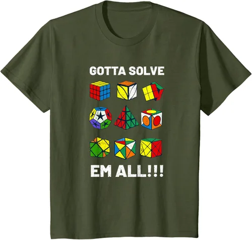 Vista 13 de Camiseta competitiva Puzzle Cube Gotta Solve Em All Speed Cubing