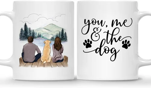 Vista 12 de Gossby Taza de café Dog Dad – Regalo para hombres amantes de los perros labrador retriever negro, regalo de cumpleaños, regalo de Navidad para papá