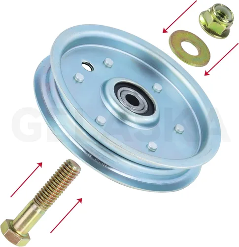 Vista 8 de GELASKA La polea tensora plana 756-3005 reemplaza a la polea Cub Cadet 756-3005, Polea tensora Cub Cadet 756-1229, Cub Cadet 01004081, 02005077