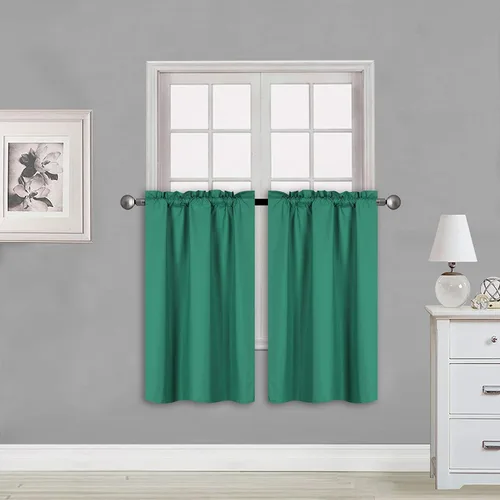 Vista 12 de Elegant Home - Cortina de 2 paneles para ventanas, aislante, panel corto, 28 pulgadas de ancho x 36 pulgadas de largo, cada una para cocina, baño