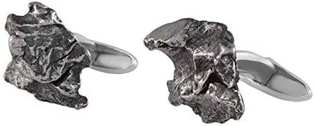 Vista 5 de Starborn Gemelos de meteorito Campo del Cielo de plata de ley y auténtico, Metal