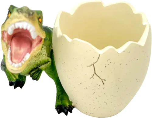 Vista 4 de FlidRunest Soportes para Cepillo de Dientes de Dinosaurio para Niños para Baños - Lindo Soporte para Cepillo de Dientes Dino - Fácil de Limpiar Verde
