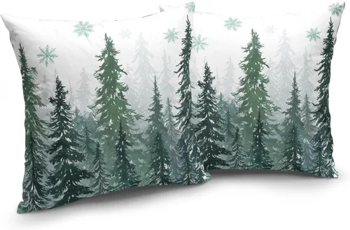 Vista 164 de Juego de 2 fundas de almohada de 16 x 16 pulgadas, diseño patriótico de bandera estadounidense con estrellas para exteriores, estilo casa de campo