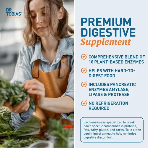 Vista 7 de Dr. Tobias Paquete de prebióticos y enzimas digestivas para la salud digestiva