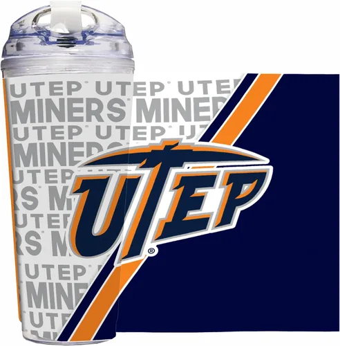 Vista 58 de Rico Industries Taza acrílica NCAA estándar de 24 onzas con tapa con bisagra, taza de doble pared oficialmente licenciada con pajita