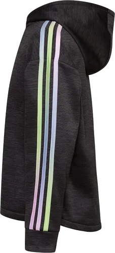 Vista 3 de adidas Girls Long Sleeve Mélange Hooded Fleece Pullover