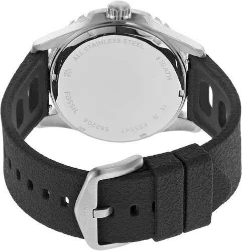 Vista 3 de Fossil Reloj casual de cuarzo azul para hombre inspirado en buceo