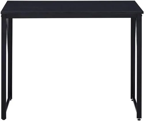 Vista 5 de Acme Zaidin - Escritorio rectangular de madera con base de trineo de metal, color negro