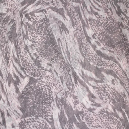 Vista 52 de Texco Inc - Tela de malla de encaje de poliéster elastano estampada de 60 pulgadas de ancho (3.53 oz/m²), ligera, elástica en 4 direcciones