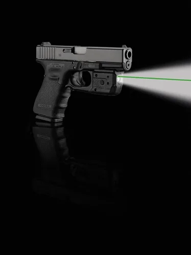 Vista 2 de Crimson Trace LL-807 Laserguard Pro con una linterna táctica, construcción resistente y activación instintiva para pistolas compactas