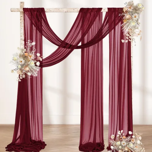 Vista 26 de MLMW Tela de Drapeado para Arco de Boda 1 Panel 29" x 20 Pies Tela Transparente Negra Cortinas de Telón de Fondo para Arco de Boda Cortinas Negro