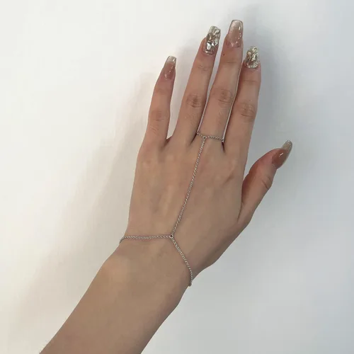 Vista 18 de Pulsera de plata de ley 925 para mujer, pulsera de mano para mujer, pulseras esclavas de 7 a 9 pulgadas ajustable