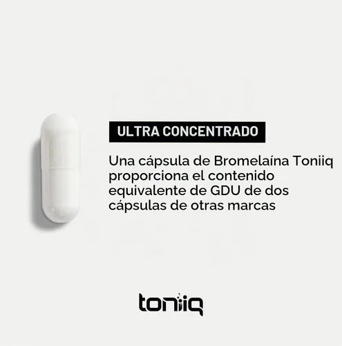 Vista 4 de Toniiq Bromelina de ultra alta resistencia 500mg - 3600 GDU/gramo