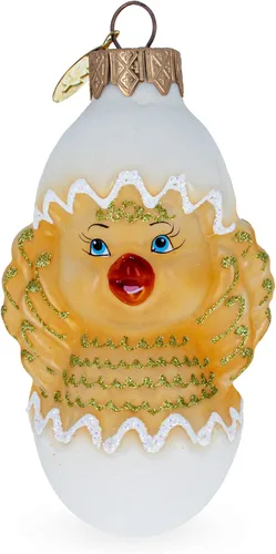 Vista 6 de Adorno navideño de pollito en huevo