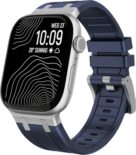 Vista 11 de Raycarrey AP - Correas deportivas de lujo para Apple Watch Band Ultra 3/2/1 1.929 in 1.811 in 1.772 in 1.732 in 1.654 in 1.614 in 1.575 in 1.496 in