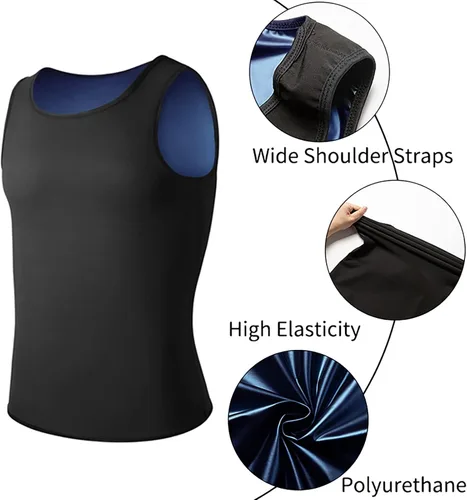 Vista 5 de PAIIDE CGTFY - Camiseta sin mangas de compresión de ginecomastia para hombre (2 unidades, LXL)