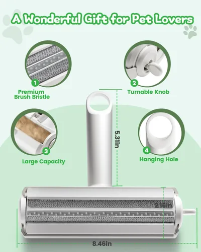 Vista 7 de Removedor de pelo de mascotas, herramienta de eliminación reutilizable para gatos y perros Upgraded Portable Lint Removal for Cat and Dog Hair on