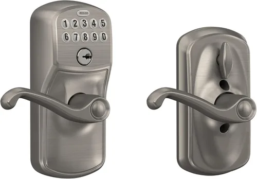 Vista 22 de SCHLAGE FE595VCAM716ACC FE595VCAM/ACC 716 cerradura de teclado para puerta, con manija Accent, flexible, bronce envejecido