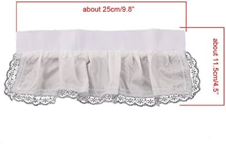 Vista 5 de BLESSUME Juego de puños de Jabot de encaje colonial blanco (puños coloniales blancos)