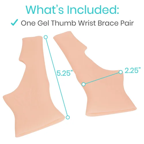 Vista 7 de Vive Muñequera de gel para pulgar (par) – Soporte de mano Cool Wrap para artritis Dequervains Tenosinovitis, dolor articular esguince, estabilizador