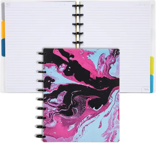 Vista 108 de Talia - Cuadernos de notas con tapas, planificador, personalizables, (Rosa de los 90, Junior (5.5 pulgadas x 8.5 pulgadas))
