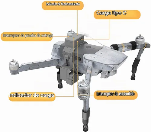 Vista 5 de Hanatora Dispositivo de caída de liberación de aire de carga útil de doble caída para dron DJI Mavic Pro, sistema cuentagotas de transporte con clip