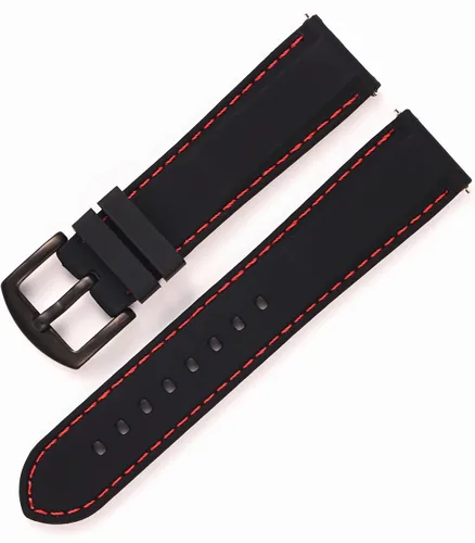 Vista 2 de Carty - Correa de reloj de liberación rápida 20 mm o 22 mm - Correa de repuesto de goma de silicona suave