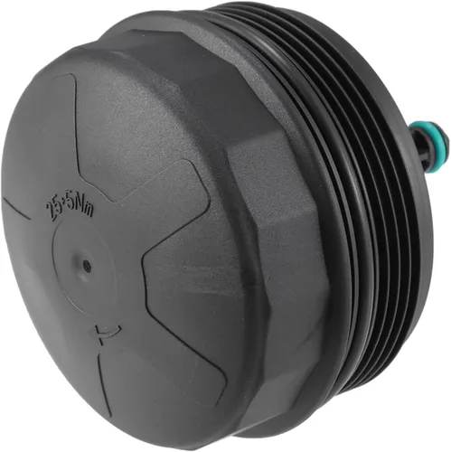 Vista 5 de X AUTOHAUX Cubierta negra del casquillo del filtro del motor del aceite del coche para BMW 128i 135i 228i 320i 328i 335i X1 X3 11-42-7-525-334