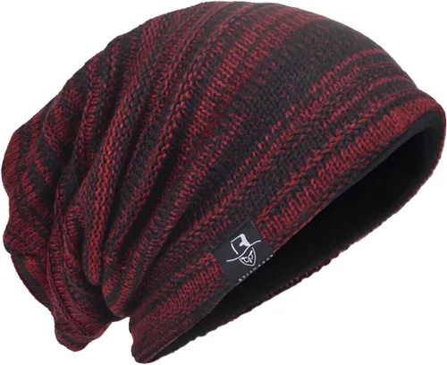 Vista 27 de Gorro de punto holgado con calavera de gran tamaño para hombre tipo skullcap Agreen1