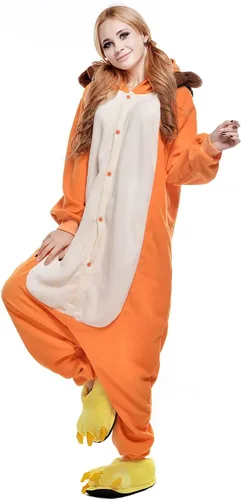 Vista 4 de NEWCOSPLAY Pijama de una pieza para adultos, disfraz de cosplay de una pieza