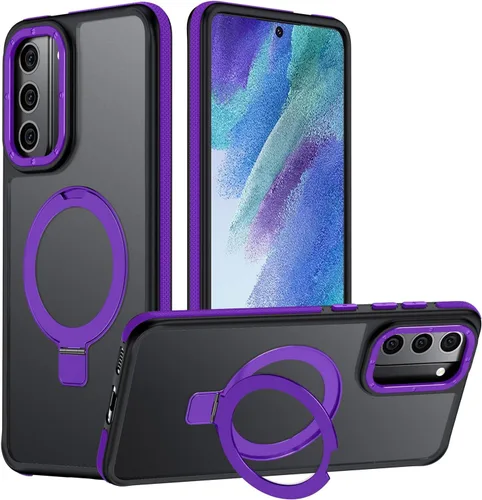 Vista 66 de Funda para Samsung Galaxy S24 Plus, soporte de anillo magnético ajustable [compatible con Magsafe], [protección a prueba de golpes de grado militar]