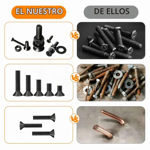 Vista 4 de 1715Pcs M2 M3 M4 M5 Screw Kit - 3D Printer Mini Screw, Allen Head/Flat Head/Countersunk Bolt/Screws, Metric Bolts Assortment, Black Nuts and Bolts