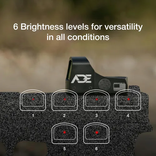 Vista 4 de ADE Advanced Optics RD3-009 Punto rojo para PSA Dagger Glock con corte óptico Doctor Footprint – Óptica refleja compacta, 5 puntos MOA, montaje