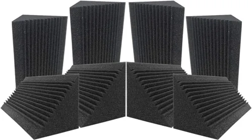 Vista 11 de 4 piezas de espuma de aislamiento acústico acústico de trampa de bajo largo negro 4.7 "x 4.7" x 18.8" AP1138 Trampa de bajo largo negro Ap1138