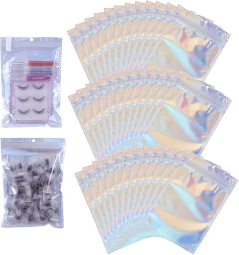 Vista 11 de 350 bolsas de Mylar para almacenamiento de alimentos, bolsa de Mylar de 4 x 6 pulgadas con ventana, bolsas resellables negras para pequeñas