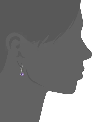 Vista 2 de Tienda Collection 925 Sterling Silver 6mm Round Gemstone Dangle Earrings for Women with Leverbacks