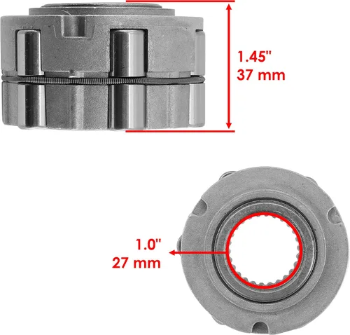 Vista 2 de Caltric Embrague de buje delantero compatible con Polaris Scrambler 500 4X4 1997-2009 Compatible con Polaris Scrambler 500 4X4, 1997-2009