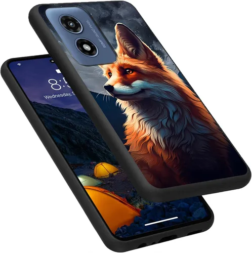Vista 51 de Funda para Motorola Moto G Play 4G 2024, delgada y ligera, de silicona de TPU suave, color negro, ultrafina, para Motorola Moto G Play 4G 2024, Art