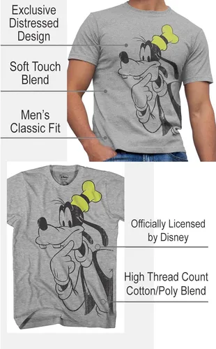 Vista 2 de Disney Camiseta Goofy Thinking para hombre adulto