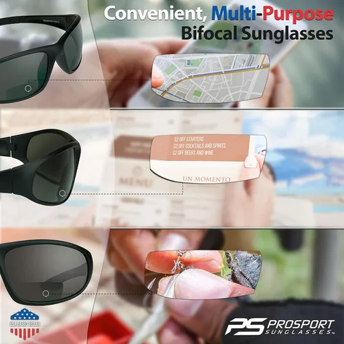 Vista 3 de proSPORT Gafas de seguridad bifocales, ANSI Z87.1 UV400 gafas protectoras Humo