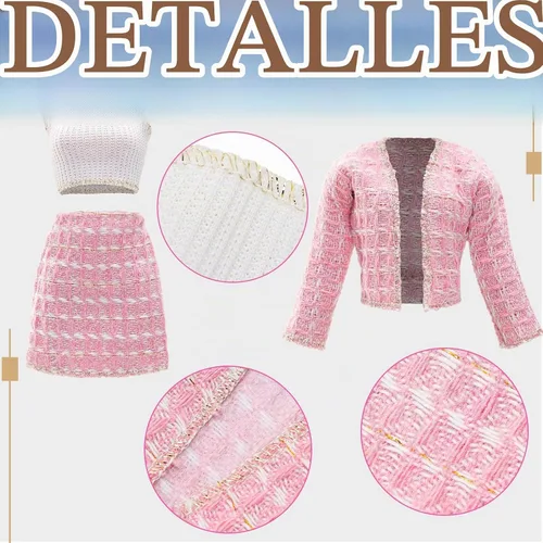 Vista 6 de 15 PCS 11.5 Inch Girl Dolls Stylish Doll Clothes Accessories Fashion Pack